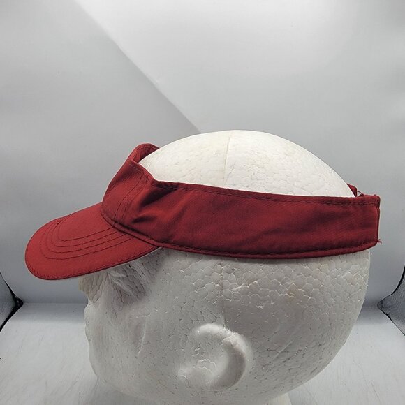 Ritas Adults Red Adjustable Visor Cap Hat Work Wear Casual Outdoors Beach Summer - Picture 2 of 8